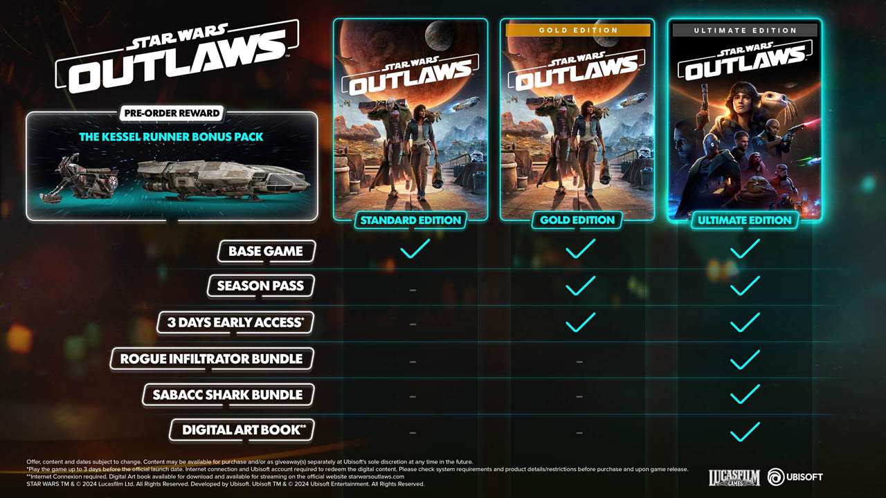 Star Wars Outlaws Gold Edition pc eshteraki ubisoft cdkeyshareir 12 - سی دی کی اشتراکی بازی Star Wars Outlaws Ultimate Edition